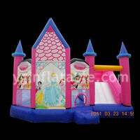 GB481Princess Inflatable Combo Castle Princess Inflatable Combo CastleGB481