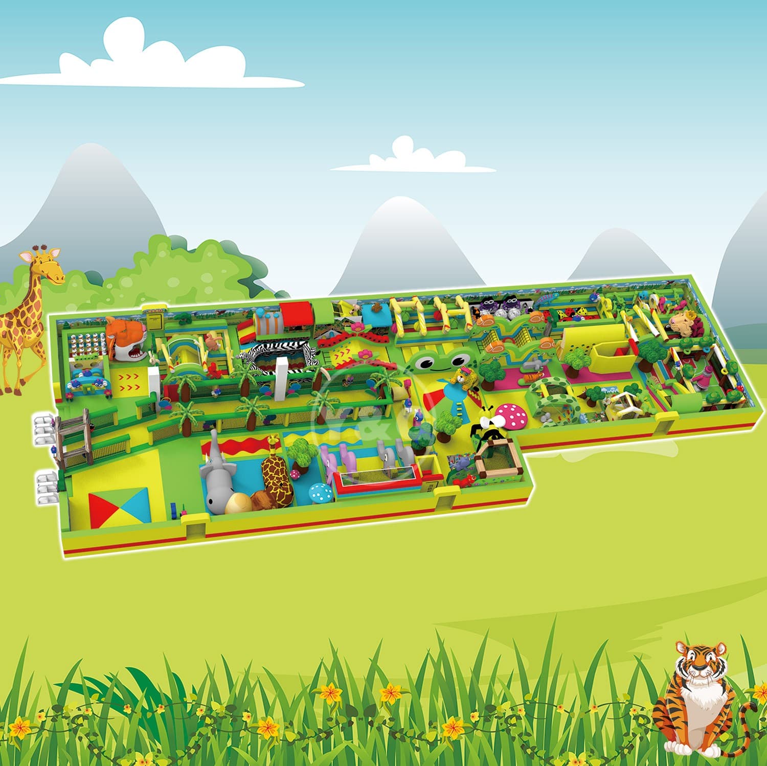 Forest Theme Inflatable Park For SaleYGIP-16