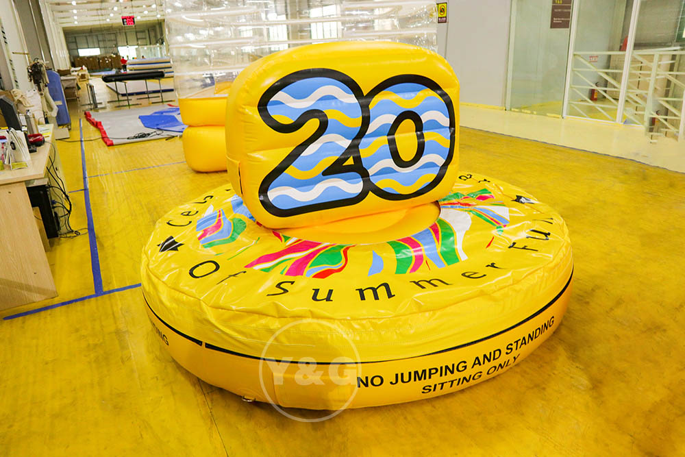 fun inflatable yellow stoolYGG101