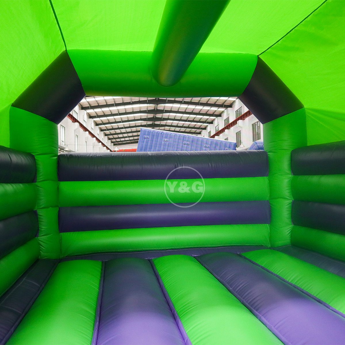 Inflatable Purple Green Bounce HouseYG-119
