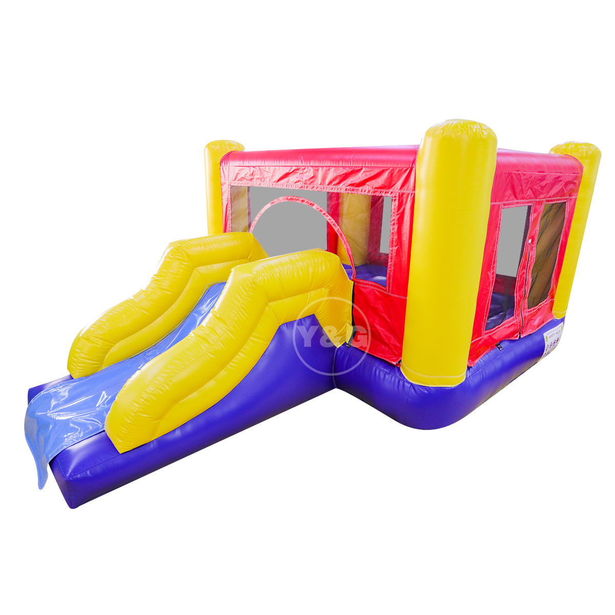inflatable red and blue bouncer slideYG-126