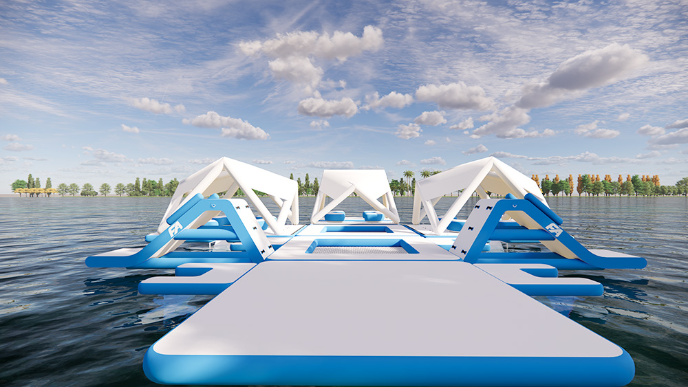 inflatable floating platform with tentYFP-32