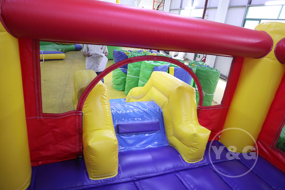 inflatable red and blue bouncer slideYG-126