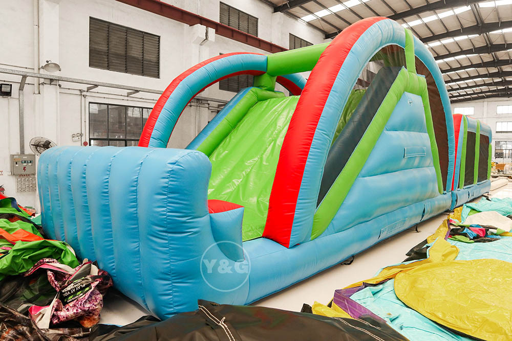 Inflatable light blue obstacle courseYGO67